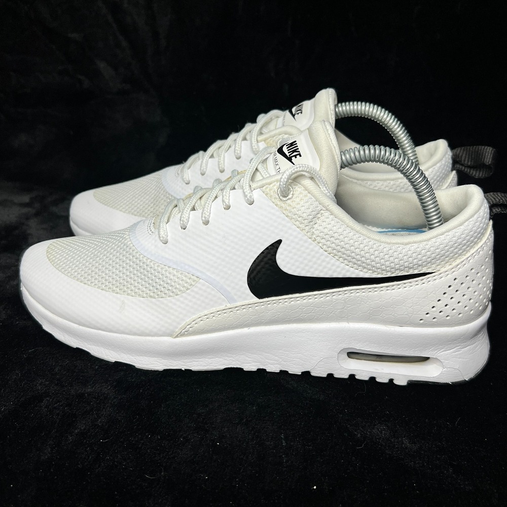 Nike Air Max Thea 599409-103 Womens 10 Us Running Shoes White Black Mesh Sneaker